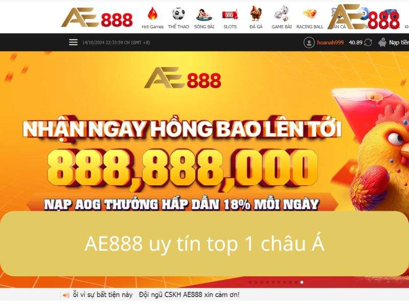AE888 nhà cái uy tín hàng đầu